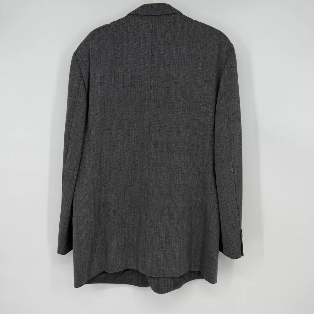 Valentino Uomo Gray Wool Blend Sport Coat‎ Blazer Made in Italy Holes 46R